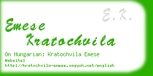 emese kratochvila business card